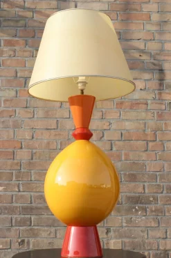 Pamono Large French Ceramic Table Lamp from Lampes d""Albret, 1990s