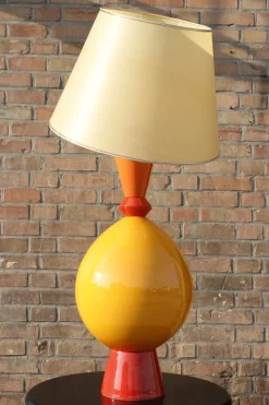 Pamono Large French Ceramic Table Lamp from Lampes d""Albret, 1990s