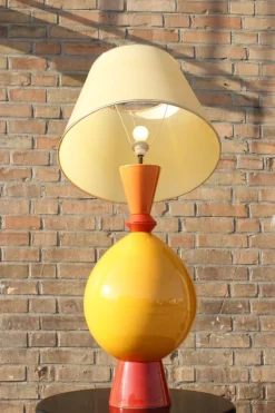 Pamono Large French Ceramic Table Lamp from Lampes d