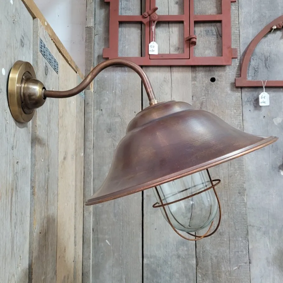 Clearance Pamono Large French Copper Classic Outdoor Barn Light