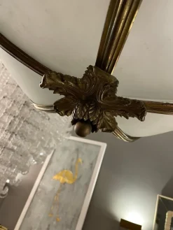 Clearance Pamono Large French Empire Style Chandelier in Gilt Bronze, 1890s