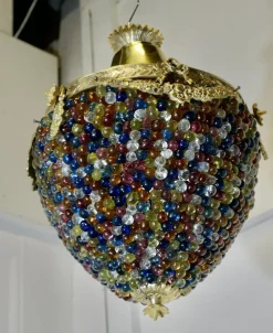 Hot Pamono Large French Multi Coloured Teardrop Lamp Shade, 1960s