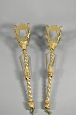 Clearance Pamono Large French Wall Sconces, 1950s, Set of 2