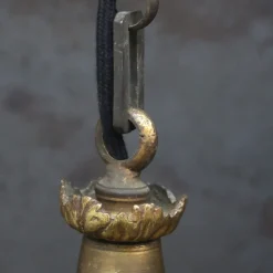 Clearance Pamono Large French White Opaline Glass and Brass Pendant Lamp