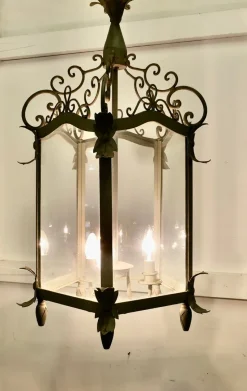 New Pamono Large French Wrought Iron Hall Lantern