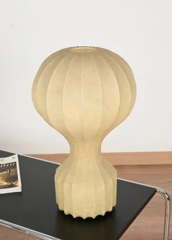 Discount Pamono Large Gatto Beige Cocoon Table Lamp attributed to Castiglioni for Flos, Italy, 1960s
