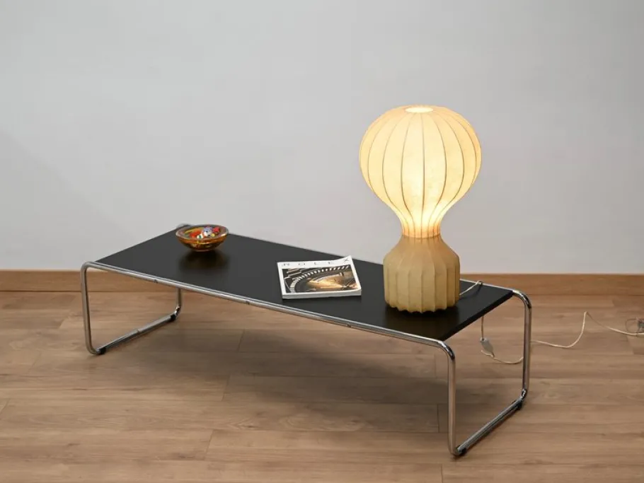 Discount Pamono Large Gatto Beige Cocoon Table Lamp attributed to Castiglioni for Flos, Italy, 1960s