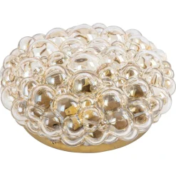 Hot Pamono Large German Amber Sconce in Bubble Glass by Helena Tynell, 1960s