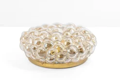 Hot Pamono Large German Amber Sconce in Bubble Glass by Helena Tynell, 1960s