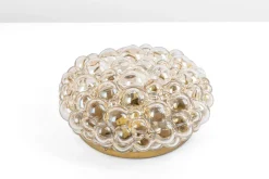 Hot Pamono Large German Amber Sconce in Bubble Glass by Helena Tynell, 1960s