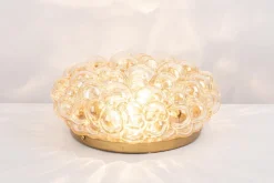 Hot Pamono Large German Amber Sconce in Bubble Glass by Helena Tynell, 1960s