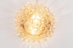 Hot Pamono Large German Amber Sconce in Bubble Glass by Helena Tynell, 1960s