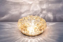Hot Pamono Large German Amber Sconce in Bubble Glass by Helena Tynell, 1960s