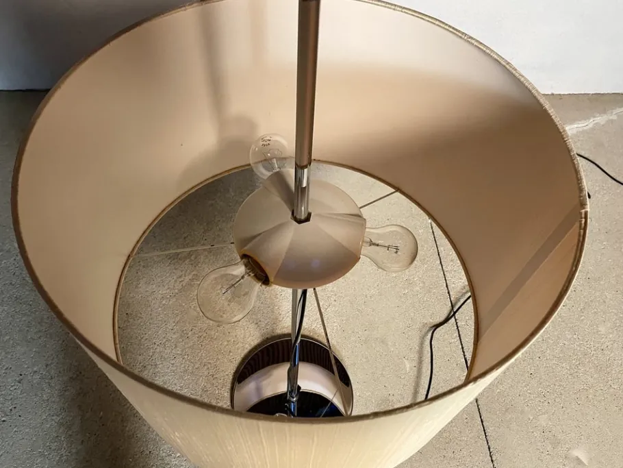 Sale Pamono Large German Chromed Floor Lamp with Adjustable Lampshade from Staff, 1960s