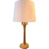 Pamono Large Gilded Ceramic Palm Tree Table Lamp, 1960s