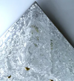 Clearance Pamono Large Glass Ceiling Lamp from Limburg