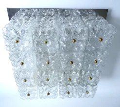 Clearance Pamono Large Glass Ceiling Lamp from Limburg