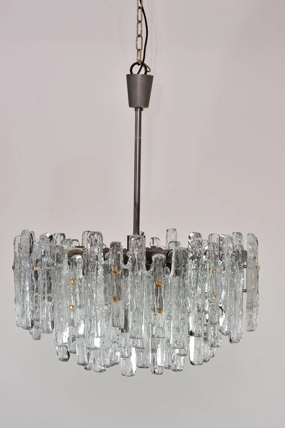 Best Pamono Large Glass Chandelier by J.T. Kalmar for Kalmar Franken KG, 1970s