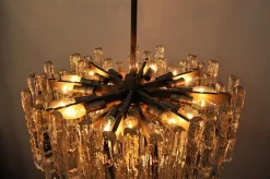 Best Pamono Large Glass Chandelier by J.T. Kalmar for Kalmar Franken KG, 1970s