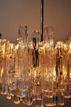 Best Pamono Large Glass Chandelier by J.T. Kalmar for Kalmar Franken KG, 1970s