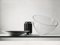 Outlet Pamono Large Glass Model Taccia Table Lamp by Achille Castiglioni for Flos, 1990s