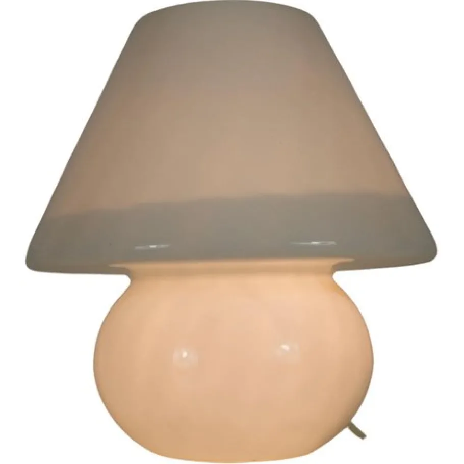 Best Pamono Large Glass Mushroom Table Lamp from Limburg, Germany, 1970s