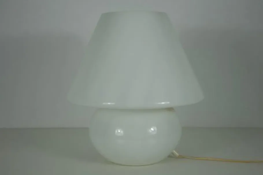 Best Pamono Large Glass Mushroom Table Lamp from Limburg, Germany, 1970s