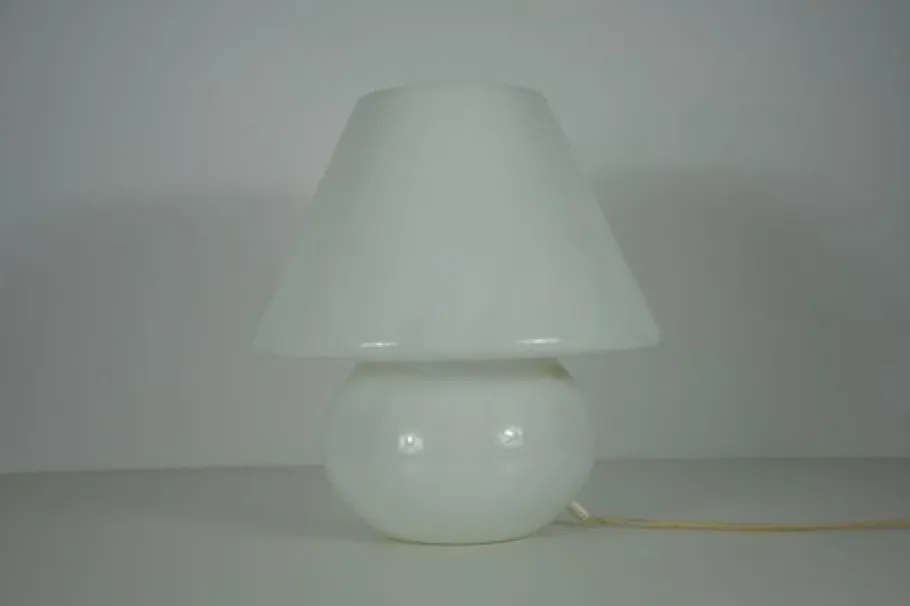 Best Pamono Large Glass Mushroom Table Lamp from Limburg, Germany, 1970s