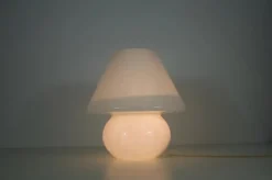 Best Pamono Large Glass Mushroom Table Lamp from Limburg, Germany, 1970s