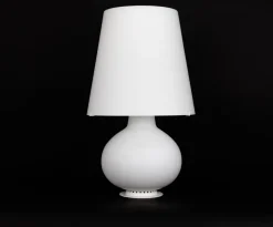 Pamono Large Glass Table Lamp attributed to Fontana Arte, Italy, 1980s