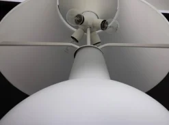 Pamono Large Glass Table Lamp attributed to Fontana Arte, Italy, 1980s