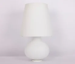 Pamono Large Glass Table Lamp attributed to Fontana Arte, Italy, 1980s