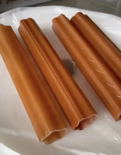 Online Pamono Large Glass Tube Terracotta Colored Sconces, 1970s, Set of 2