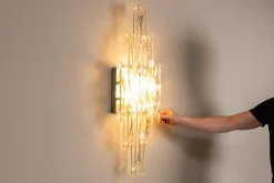 Hot Pamono Large Glass Wall Lamp by Albano Poli for Poliarte, Italy, 1970s