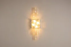 Hot Pamono Large Glass Wall Lamp by Albano Poli for Poliarte, Italy, 1970s
