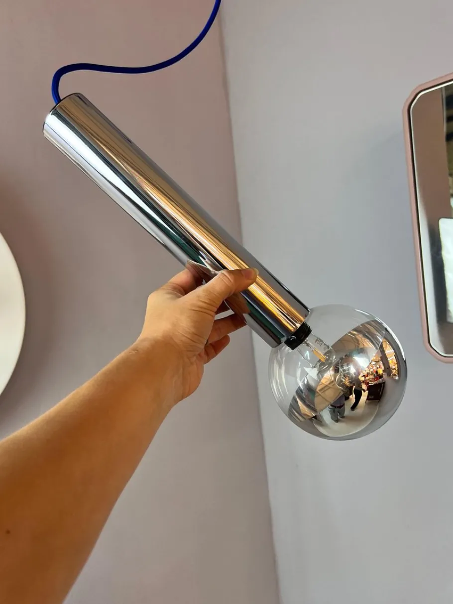 Hot Pamono Large Globe Pendant in Chrome by Motoko Ishii for Staff