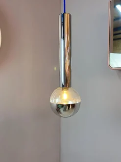 Hot Pamono Large Globe Pendant in Chrome by Motoko Ishii for Staff