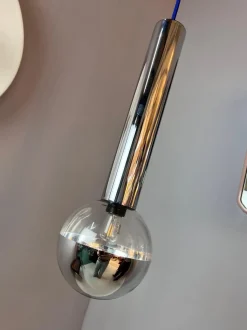 Hot Pamono Large Globe Pendant in Chrome by Motoko Ishii for Staff