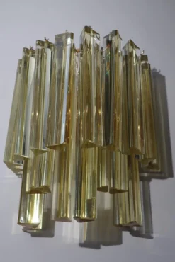 Discount Pamono Large Golden Yellow Glass Bars Wall Lamp by Paolo Venini, 1960s