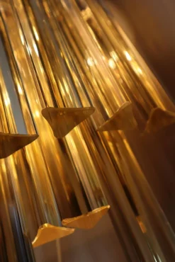 Discount Pamono Large Golden Yellow Glass Bars Wall Lamp by Paolo Venini, 1960s