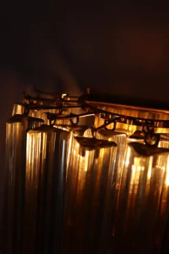 Discount Pamono Large Golden Yellow Glass Bars Wall Lamp by Paolo Venini, 1960s