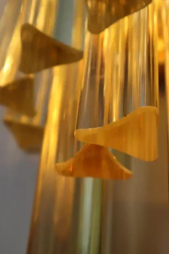 Discount Pamono Large Golden Yellow Glass Bars Wall Lamp by Paolo Venini, 1960s