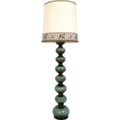 Best Pamono Large Green Ceramic Floor Lamp from Kaiser Leuchten, Germany, 1970s