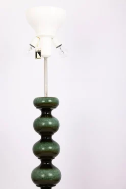 Best Pamono Large Green Ceramic Floor Lamp from Kaiser Leuchten, Germany, 1970s
