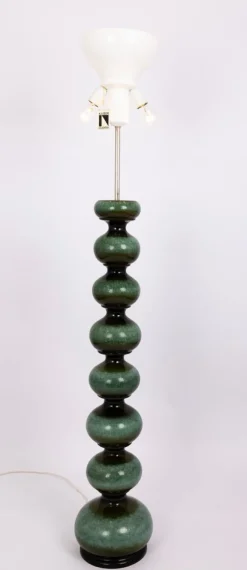 Best Pamono Large Green Ceramic Floor Lamp from Kaiser Leuchten, Germany, 1970s
