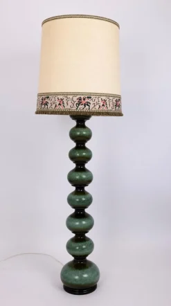 Best Pamono Large Green Ceramic Floor Lamp from Kaiser Leuchten, Germany, 1970s