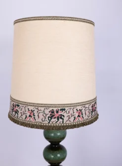 Best Pamono Large Green Ceramic Floor Lamp from Kaiser Leuchten, Germany, 1970s