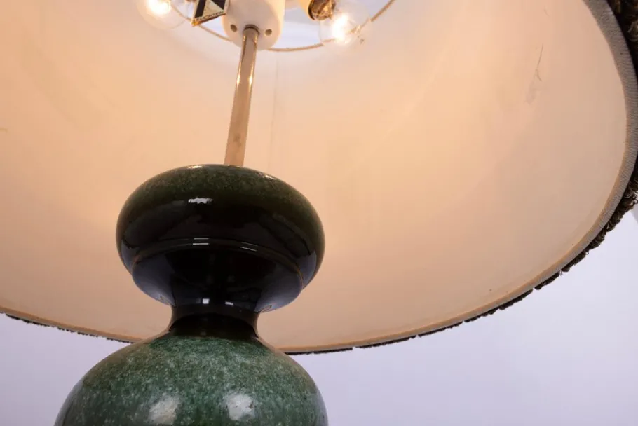 Best Pamono Large Green Ceramic Floor Lamp from Kaiser Leuchten, Germany, 1970s
