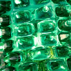 Sale Pamono Large Green Murano Glass Wall Lamps with Spikes and Gold Finish Frames, 1990s, Set of 2