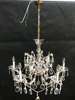 Discount Pamono Large Hand Cut Maria Teresa Crystal Chandelier, 1950s